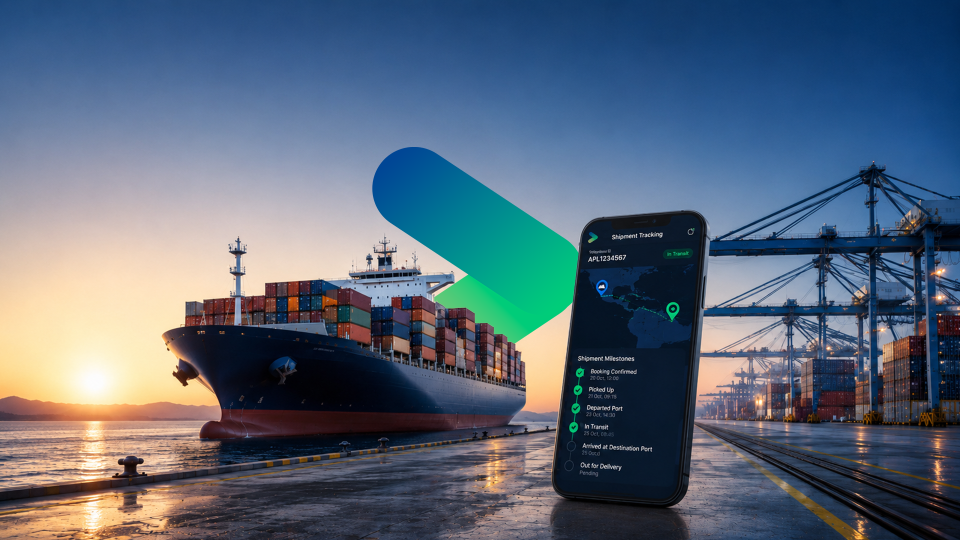Real time cargo tracking dashboard showing freight visibility shipment milestones and logistics control