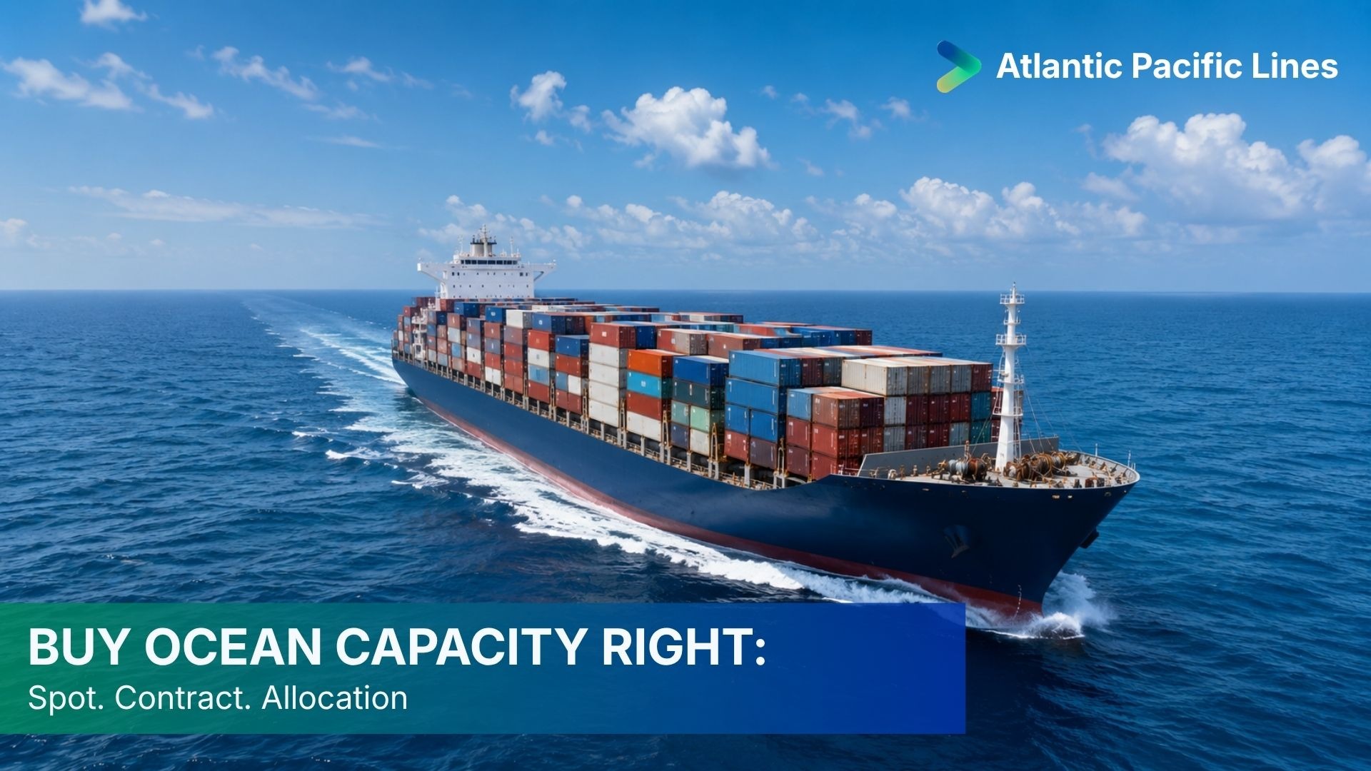 Ocean freight capacity planning visual showing spot rates, contract rates, and guaranteed vessel allocation for high-volume shippers.