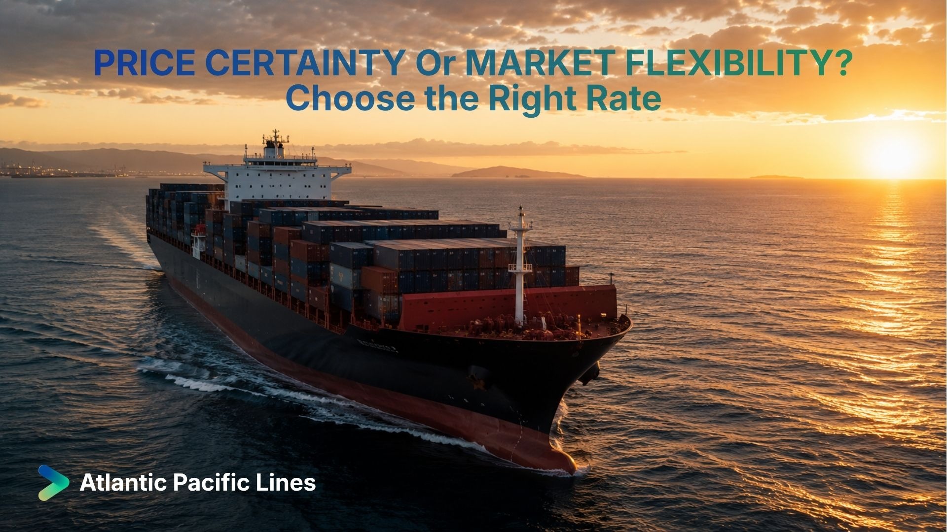 Ocean freight pricing strategy visual showing container shipping operations and rate planning for spot and contract freight decisions.